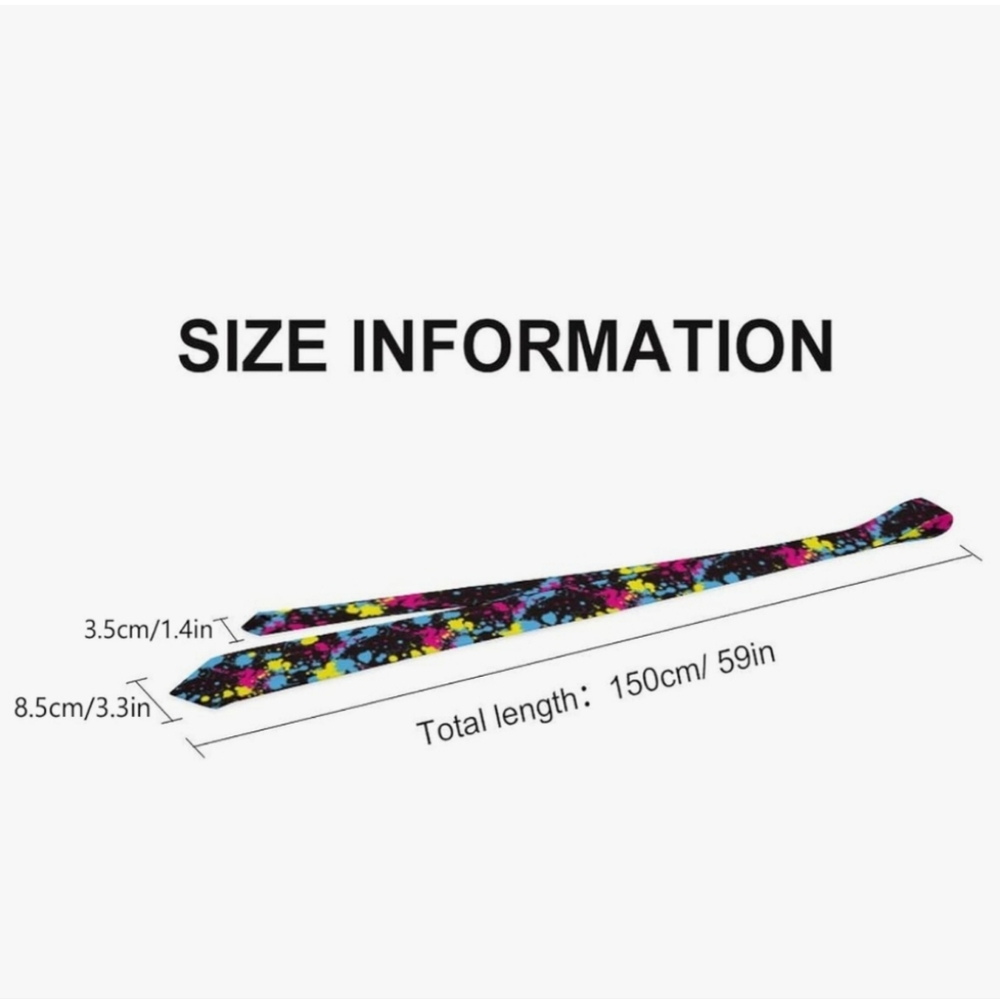 Neon Splatter Pattern Tie - Picture 4 of 4